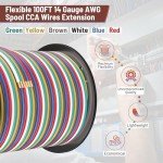 LIMICAR 100FT 6-Wire Trailer Wiring Harness Kit