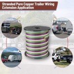 LIMICAR 100FT 6-Wire Trailer Wiring Harness Kit