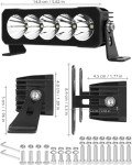 6" LED Light Bar - 100W Off-Road Spotlights