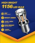 Tomhasa Amber Yellow LED Turn Signal Bulbs - 2 Pack