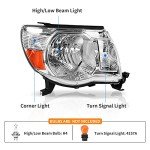 DWVO Chrome Headlight Assembly for Toyota Tacoma 2005-2011