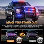 24" LED Emergency Strobe Lights for Trucks - 2 Pack