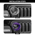 Hoolcar Angry Bird Style Headlight Bezels for Jeep