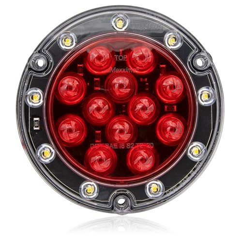 Red LED Ultra Thin Round Backup Light