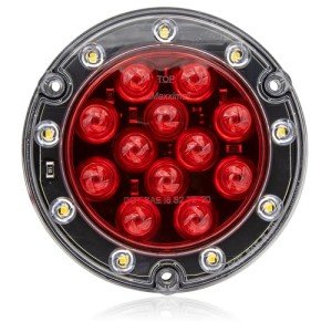 Red LED Ultra Thin Round Backup Light