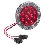 Red LED Ultra Thin Round Backup Light