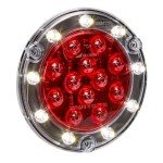Red LED Ultra Thin Round Backup Light