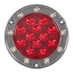 Red LED Ultra Thin Round Backup Light