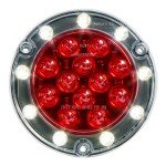 Red LED Ultra Thin Round Backup Light