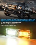 LUMENIX 8PC LED Strobe Light Kit for Trucks