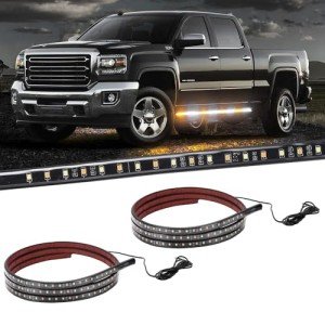 Truck Running Board Lights with Amber White Strobe