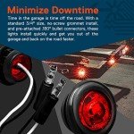 10pc 3/4" Round Red LED Trailer Marker Lights