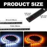 Truck Running Board Lights with Amber White Strobe