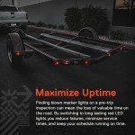 10pc 3/4" Round Red LED Trailer Marker Lights