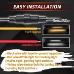 Truck Running Board Lights with Amber White Strobe