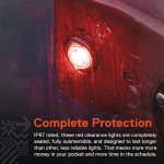 10pc 3/4" Round Red LED Trailer Marker Lights
