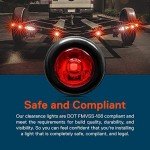 10pc 3/4" Round Red LED Trailer Marker Lights