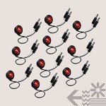 10pc 3/4" Round Red LED Trailer Marker Lights