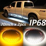 Truck Running Board Lights with Amber White Strobe