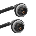 2PCS License Plate Light Socket Wiring Harness