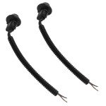 2PCS License Plate Light Socket Wiring Harness