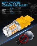 Yorkim 3157 Amber LED Turn Signal Bulbs - 4 Pack