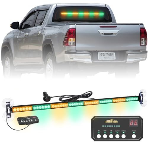 35" Amber Green Emergency Strobe Light Bar