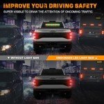 35" Amber Green Emergency Strobe Light Bar