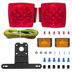 12V LED Submersible Trailer Lights Kit for Boats