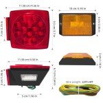 12V LED Submersible Trailer Lights Kit for Boats