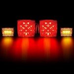 12V LED Submersible Trailer Lights Kit for Boats