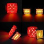 12V LED Submersible Trailer Lights Kit for Boats