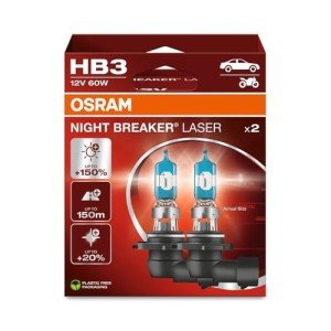 Osram Night Breaker Laser HB3 Headlight Bulbs