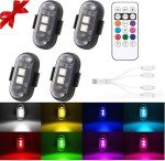4PCS Wireless LED Strobe Lights with Remote Control