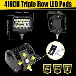 60W LED Work Lights – Triple Row Pod Lights