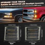 MOVOTOR LED Amber Turn Signal Side Marker Lights