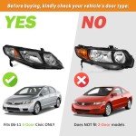 Honda Civic 2006-2011 Headlight Assembly Pair