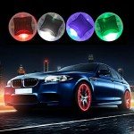 Colorful LED Tire Valve Cap Lights - 4 Pack