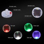 Colorful LED Tire Valve Cap Lights - 4 Pack