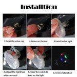 Colorful LED Tire Valve Cap Lights - 4 Pack