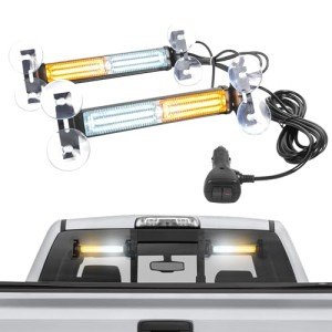 Emergency Strobe Light Bar for Cars (Amber/White)