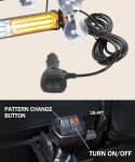 Emergency Strobe Light Bar for Cars (Amber/White)