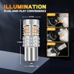 Zyvirexa 1156 LED Turn Signal Bulbs - Amber