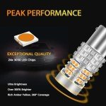 Zyvirexa 1156 LED Turn Signal Bulbs - Amber