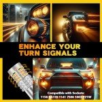 Zyvirexa 1156 LED Turn Signal Bulbs - Amber