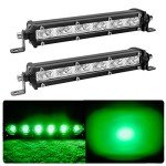 7-Inch Green LED Off-Road Light Bar Pods