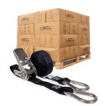 Stainless Steel Ratchet Straps with Carabiner Hooks