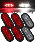 Partsarn 6" Oval LED Trailer Tail Light Set