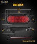 Partsarn 6" Oval LED Trailer Tail Light Set