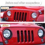 Jeep Wrangler JK Headlight Cover Trim Bezels (Black)